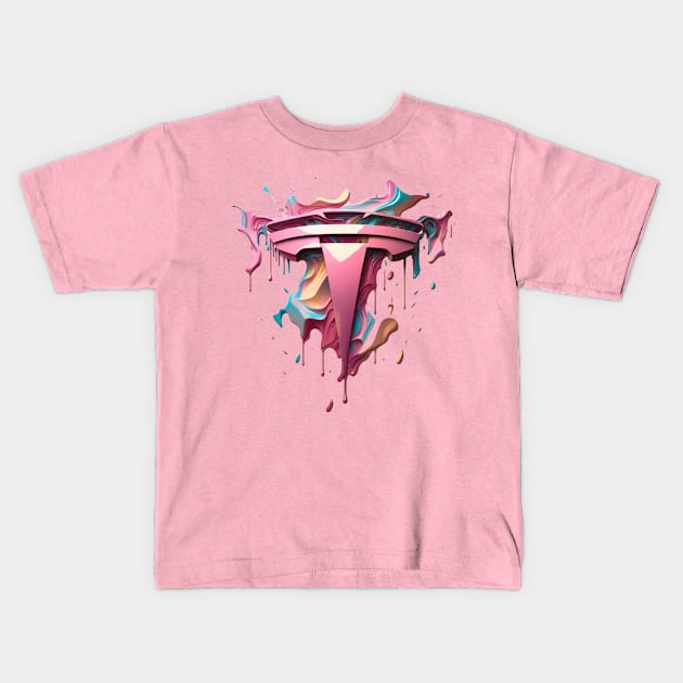 Pastel T Electric Kids T-Shirt by LucdDrmn